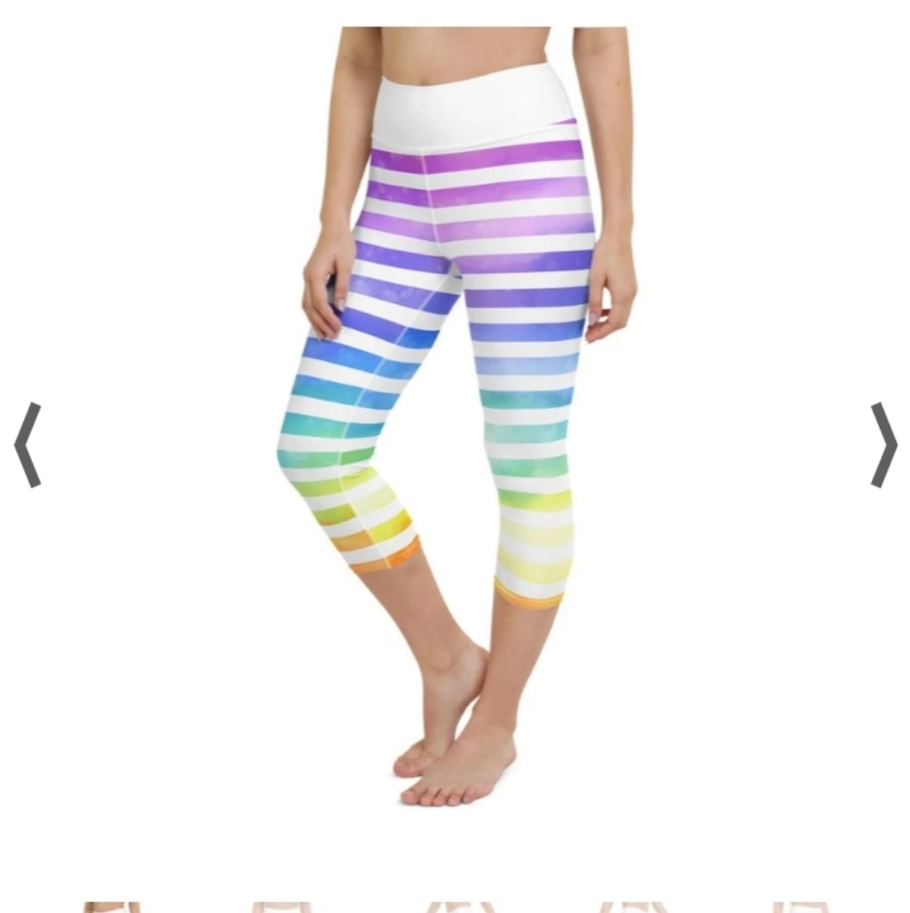 Vastitch Tie Dye Stripes Capris High Waste Legging